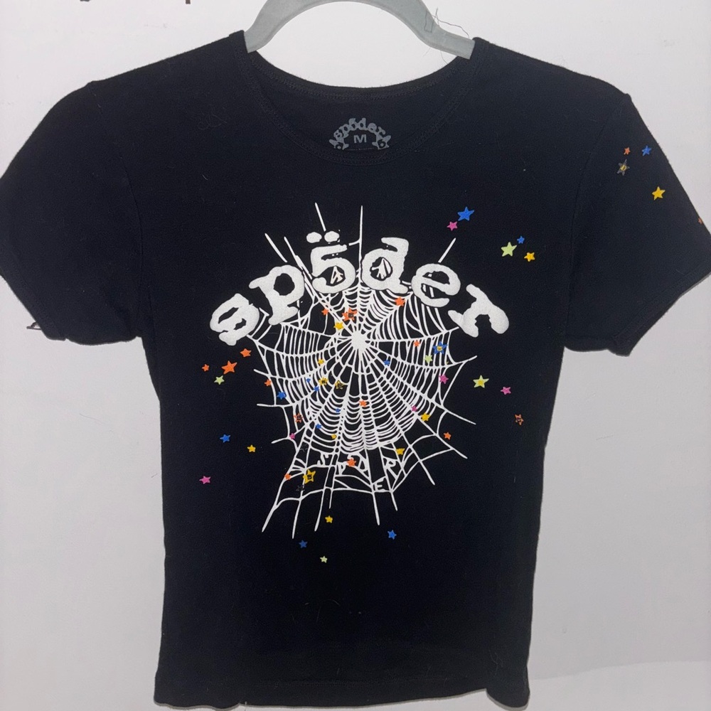 Black Spider Web Graphic Tee